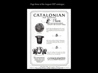 Page three of the August 1927 catalogue.
 