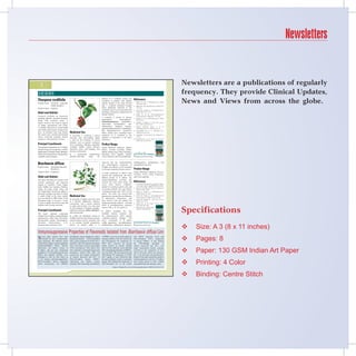 Newsletters


   2                                                                                                                                                                                      Newsletters are a publications of regularly
Herbs                                                                                                                                                                                     frequency. They provide Clinical Updates,
Tinospora cordifolia                                                                                                                    References
                                                                                                                                                                                          News and Views from across the globe.
                                                                                         efficacy of T cordifolia extract was
                                                                                         evaluated in patients with allergic
                                                                                                                                        1.	 Badar VA, et al. J Ethnopharmacol. 2005;
English name:  Tinospora gulancha/                                                       rhinitis. Results of the study showed              96(3):445-449.
               Indian tinospora                                                          that T cordifolia treatment brought            2.	 Rege NN, et al. Phytother Res. 1999;13(4):
Sanskrit name: Guduchi                                                                   about significant reduction in the                 275-291.
                                                                                         symptoms (such as sneezing and nasal           3.	 Leyon PV, Kuttan G. J Ethnopharmacol.
Habit and Habitat                                                                        discharge, obstruction, and pruritus) of
                                                                                         allergic rhinitis.1
                                                                                                                                            2004;90(2-3):233-237.
                                                                                                                                        4.	 Singh N, et al. Immunopharmacol
Tinospora cordifolia, an extensively                                                                                                        Immunotoxicol. 2004;26(1):145-162.
                                                                                         T cordifolia is known to possess
spreading glabrous, perennial deciduous                                                                                                 5.	 Stanely P, et al. J Ethnopharmacol. 2000;
                                                                                         adaptogenic,2             antineoplastic,3
twiner with succulent stems, is                                                                                                             70(1):9-15.
                                                                                         immunomodulatory,4 antidiabetic,5              6.	 Mathew S, Kuttan G. J Exp Clin Cancer
mainly found in the tropical regions
                                                                                         antioxidant,6 hypolipidemic,7 anti-                Res. 1997;16(4):407-411.
of Indian subcontinent and China.
                                                                                         inflammatory, analgesic, diuretic,             7.	 Stanely Mainzen Prince P, et al.
T cordifolia often grows to a great height                                               gastrointestinal protective,8 antimalarial,9       J Ethnopharmacol. 1999;64(1):53-57.
and climbs up the trunks of large neem                                                   and hepatoprotective10 properties.             8.	 Panchabhai TS, et al. Phytother Res.
trees. Its branches bear long thread-        Medicinal Use                               Many studies have attributed these                 2008;22(4):425-441.
like aerial roots, smooth heart-shaped                                                   properties of T cordifolia to the              9.	 Singh RK. J Vector Borne Dis. 2005;42(1):
                                             In Ayurveda, T cordifolia, a potent
leaves, unisexual greenish flowers                                                       presence of berberine or the bitter                36-38.
                                             rasayana and rejuvenating agent,
(summer), and red berries (winter).                                                      substances.                                    10.	Tasaduq SA, et al. Hum Exp Toxicol.
                                             is used for the treatment of several                                                           2003; 22(12):639-645.
                                             ailments such as general weakness,
Principal Constituents                       fever, dyspepsia, dysentery, gonorrhea,     Product Range
The principal components of T cordifolia     secondary syphilis, urinary diseases,       Abana, Bonnisan, Diabecon, Diakof,
include tinosporin, tinosporide, cordifol,   impotency, gout, viral hepatitis, skin      Diarex, Evecare, Geriforte, Koflet,
heptacosanol, clerodane furano diterpene,    diseases, and anemia.                       Mentat, Mentat syrup, Purim, Rumalaya,
diterpenoid furanolactone tinosporidine,     In a randomized, double-blind,              Rumalaya forte, Septilin, Septilin
columbin, and b-sitosterol.                  placebo-controlled study,  the              syrup, Guduchi, and Chyavanaprasha.



Boerhaavia diffusa                                                                       observed that the antiproliferative
                                                                                         and antiestrogenic properties of
                                                                                                                                        antihepatotoxic, antiasthmatic,
                                                                                                                                        antiurethritis activities.1
                                                                                                                                                                                  and

English name:  Spreading hogweed/                                                        B diffusa are effective in the treatment
               Boerhavia                                                                 of estrogen-dependent breast cancers.3         Product Range
Sanskrit name: Punarnava                                                                                                                Abana, Bonnisan, Diabecon, Evecare,
                                                                                         A study conducted in Balb/c mice
                                                                                         showed that punarnavine, the active            Geriforte, V-Gel, Lukol, Punarnava,
Habit and Habitat                                                                        alkaloid present in B diffusa, has             and Chyavanprasha.
The genus Boerhaavia is found in the                                                     immunomodulatory activities that
tropical, subtropical, and temperate                                                     increase the total white blood cell            References
regions of Australia, China, Egypt,                                                      count, bone marrow cellularity,                1.	 Awasthi LP, Verma HN. Available at: http://
                                                                                                                                            www.agri-history.org/pdf/Boerhaavia.pdf
India, Middle East countries, Pakistan,                                                  number of α-esterase positive cells, and
                                                                                                                                        2.	 Kaur M, Goel RK. Evid Based Complement
Sudan, Sri Lanka, South Africa, and                                                      circulating antibody titer and number              Alternat Med. 2009.
the United States. Boerhaavia diffusa, a                                                 of plaque-forming cells (PFC) in the           3.	 Sreeja S, Sreeja S. J Ethnopharmacol.
perennial creeping weed native to India,                                                 spleen. The study also showed that                 2009;126(2):221-225.
is mainly found in the warm regions          Medicinal Use                               punarnavine increased the proliferation        4.	 Manu KA, Kuttan G. Immunopharmacol
                                                                                                                                            Immunotoxicol. 2009;31(3):377-387.
up to an altitude of 2000 meters in the                                                  of splenocytes, thymocytes, and
                                             In Ayurveda, B diffusa has been used                                                       5.	 Manu KA, Kuttan G. J Exp Ther Oncol.
Himalayan range. It can grow 1 meter                                                     bone marrow cells and reduced the
                                             as a diuretic, diaphoretic, laxative,                                                          2008;7(1):17-29.
or more in length. Its roots are stout and   expectorant, and a potent antidote          lipopolysaccharide-induced elevated            6.	 Manu KA, et al. Integr Cancer Ther.
fusiform with a woody root stock.1                                                       levels of proinflammatory cytokines


                                                                                                                                                                                          Specifications
                                             to snake and rat bites. It is also used                                                        2007;6(4):381-388.
                                             for the treatment of hepatitis, jaundice,   such as TNF-α, IL-1b, and IL-6.4               7.	 Borrelli F, et al. Planta Med.

Principal Constituents                       nephrotic syndrome, urinary disorders,      B diffusa stimulates the cell-
                                                                                                                                            2005;71(10):928-932.

                                             and stomach ache.1                          mediated immune response5 and
The major chemical compounds
isolated from B diffusa include alkaloids    In a study, the methanolic extract of       has radioprotective effect against
(punarnavine), amino acids, flavonoids,      B diffusa roots has been found to possess   γ-radiation-induced damage.6 The
glycoproteins, lignans (liriodendron),       anticonvulsant activity, probably due       active compounds of B diffusa
rotenoids      (boeravinones       A-F),     to its calcium channel antagonistic         exhibit spasmolytic,7 anti-inflammatory,
punarnavoside, and ursolic acid.1            action.2 In another study, it is            antifibrinolytic, antibacterial, antistress,
                                                                                                                                                                                             Size: A 3 (8 x 11 inches)
Immunosuppressive Properties of Flavonoids Isolated from Boerhaavia diffusa Linn
S                                                                                                                                                                                            Pages: 8
    everal plant extracts have been          proliferation; mixed lymphocyte culture;    of PBMCs, two-way mixed lymphocyte             and mRNA transcript levels and
    evaluated for their immunomodu-          lipopolysaccharide (LPS)-stimulated         reactions (MLRs), NK cell cytotoxicity,        LPS-stimulated TNF-α production
latory properties. The ethanolic extract     nitric oxide production by RAW 264.7;       and LPS-induced NO production by               in human PBMCs. It also blocked
of Boerhaavia diffusa root has significant   and PHA- and LPS-induced interleukin        RAW 264.7; however, the hexane                 the    DNA-binding        activation     of
immunomodulatory effects. Hexane,            (IL)-2 and tumor necrosis factor-alpha      extract showed no activity. Purified           nuclear factor-κB and AP-1, two


                                                                                                                                                                                             Paper: 130 GSM Indian Art Paper
chloroform, and ethanol extracts of          (TNF-α) production. Their effects were      Bd-I from the ethanolic extract inhibited      major transcription factors centrally
B diffusa, and two pure compounds            also evaluated in neutrophil superoxide     PHA-stimulated proliferation of PBMCs,         involved in the expression of IL-2
(eupalitin-3-O-b-D-galactopyranoside         production, natural killer (NK) cell        two-way MLR, NK cell cytotoxicity, and         and IL-2R gene, which are necessary
[Bd-I] and eupalitin [Bd-II]), were          cytotoxicity, and nuclear translocation     LPS-induced NO production by RAW               for T cell activation and proliferation.
evaluated in vitro for their effect on       of nuclear factor-kB and AP-1 in            264.7 equally or more effectively than         Results of the study showed the selective


                                                                                                                                                                                              Printing: 4 Color
T cell mitogen (phytohemagglutinin;          PHA-stimulated       human     PBMCs.       the parent ethanolic extract at equivalent     immunosuppressive activity of B diffusa
PHA)-stimulated human peripheral
blood mononuclear cell (PBMC)
                                             Chloroform and ethanol extracts
                                             inhibited PHA-stimulated proliferation
                                                                                         dosage. Bd-I inhibited the production of
                                                                                         PHA-stimulated IL-2 at the protein
                                                                                                                                        leaf extracts present in Bd-I, isolated
                                                                                                                                        and purified from the ethanolic extract.
                                                                                                         Source: Pandey R, et al. Int Immunopharmacol. 2005;5(3):541-553.
                                                                                                                                                                                          
                                                                                                                                                                                             Binding: Centre Stitch
 