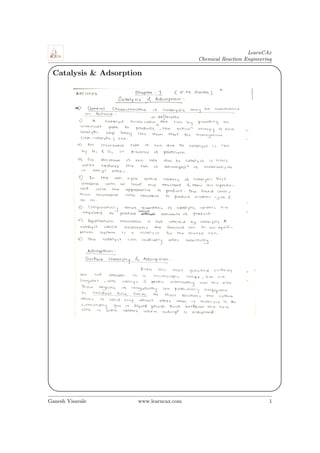 Catalysis and Adsorption | PDF