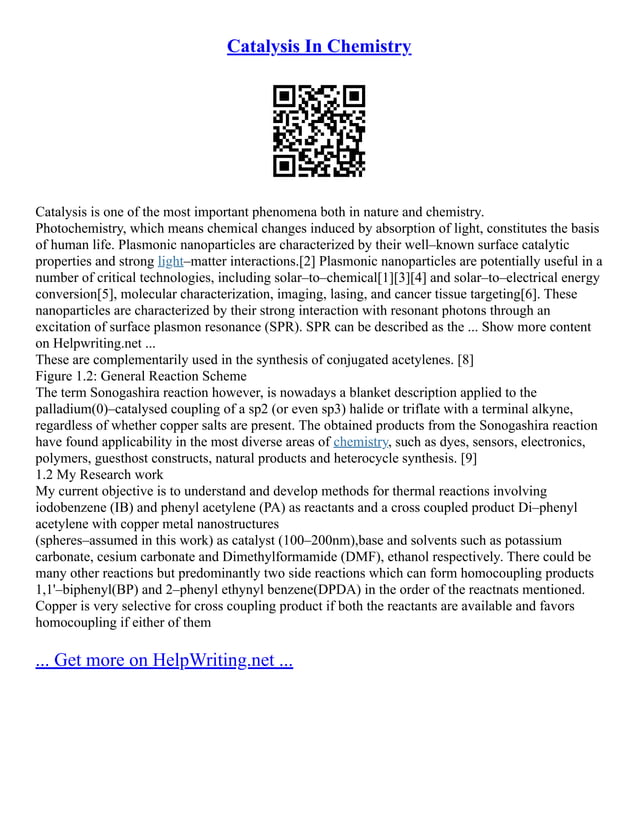 Catalysis In Chemistry PDF