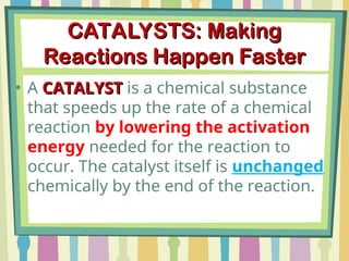 CATALYST-Physical science- Grade 12 Power Point presentation | PPT