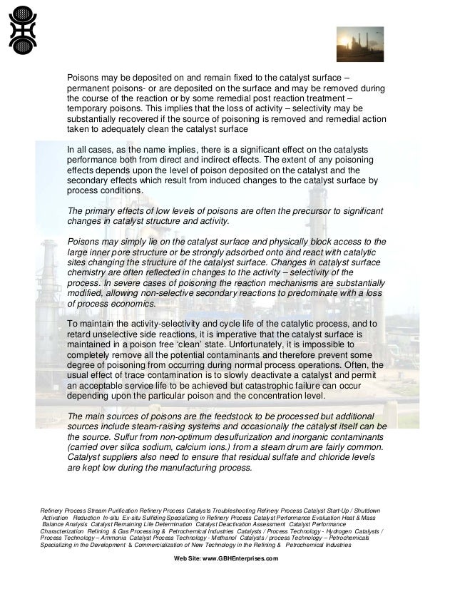 Catalyst poisons & fouling mechanisms the impact on catalyst perfor…