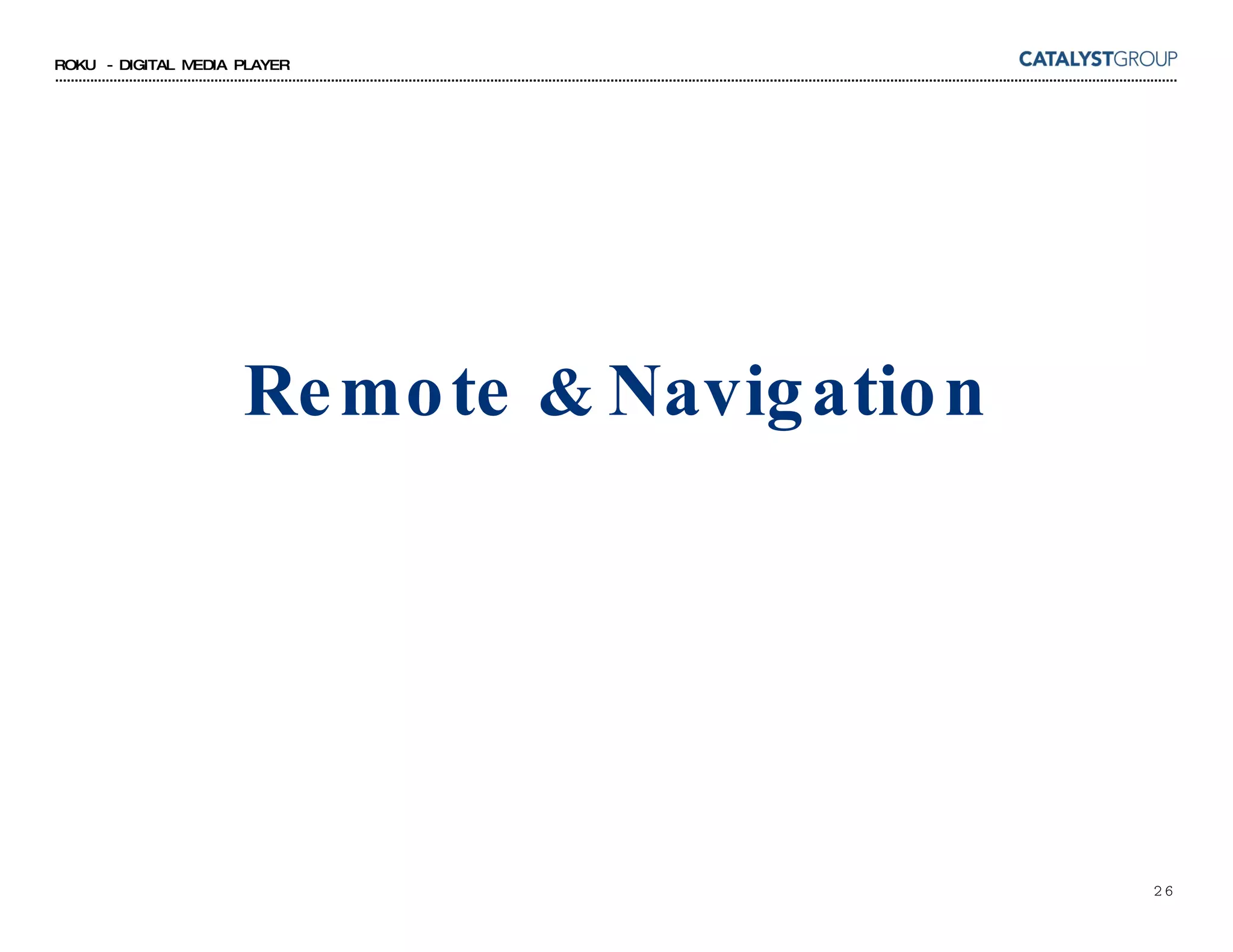Remote  &  Navigation 