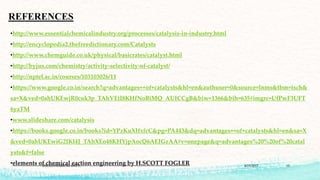 Catalysts characteristics seminar | PPTX