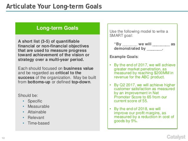 long term career goals sample