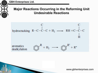 www.gbhenterprises.com
Major Reactions Occurring in the Reforming Unit
Undesirable Reactions
 