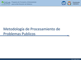 Metodología de Procesamiento de Problemas Publicos 