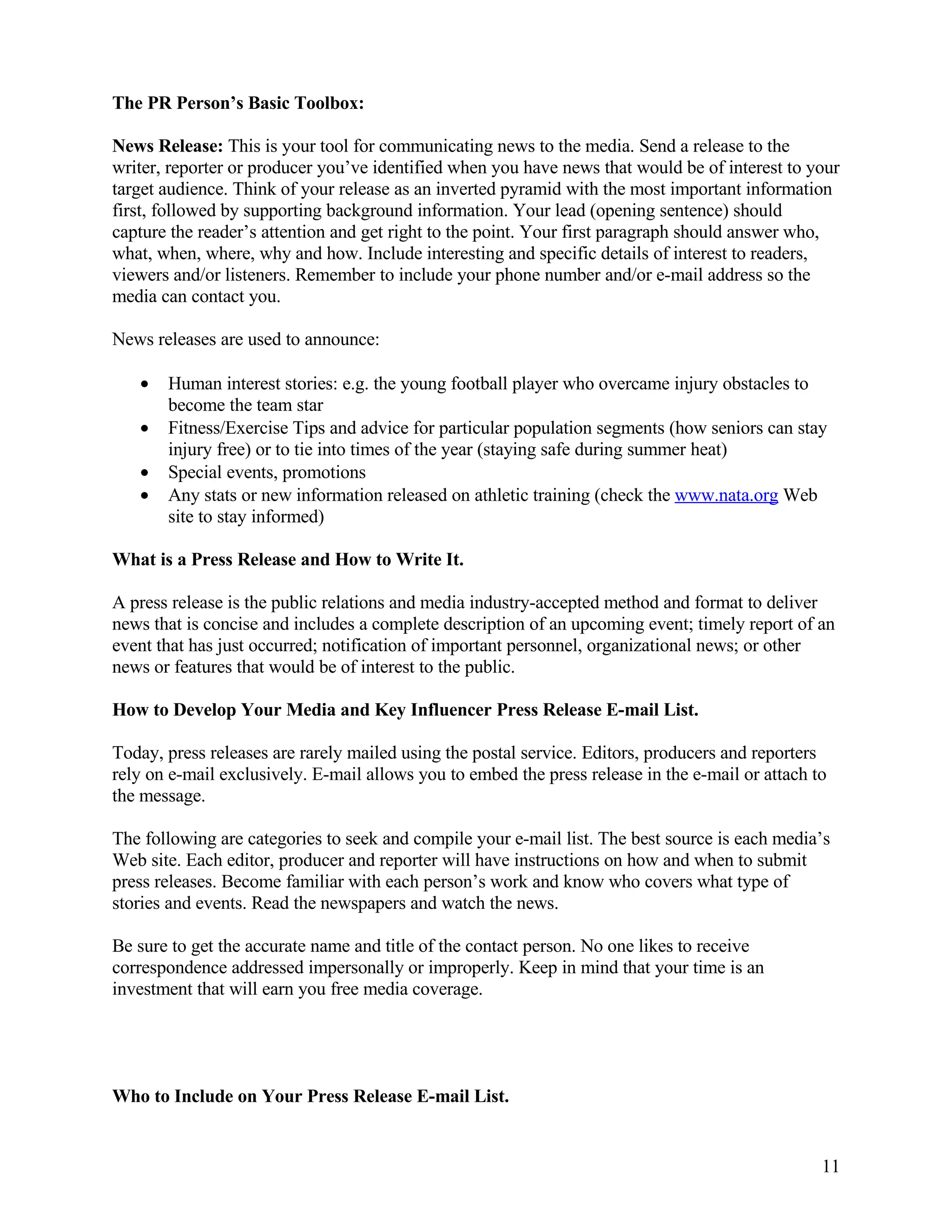 Cata Media Training Handbook