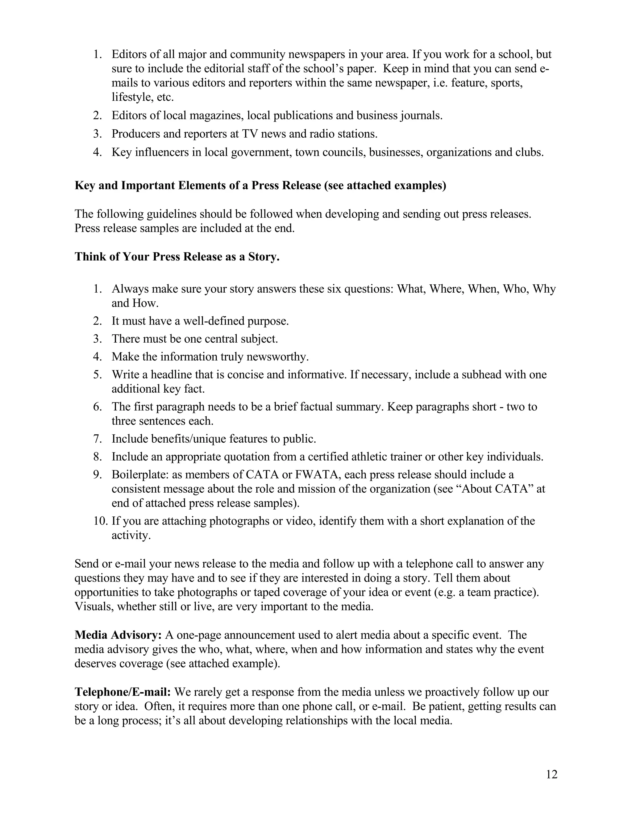 Cata Media Training Handbook