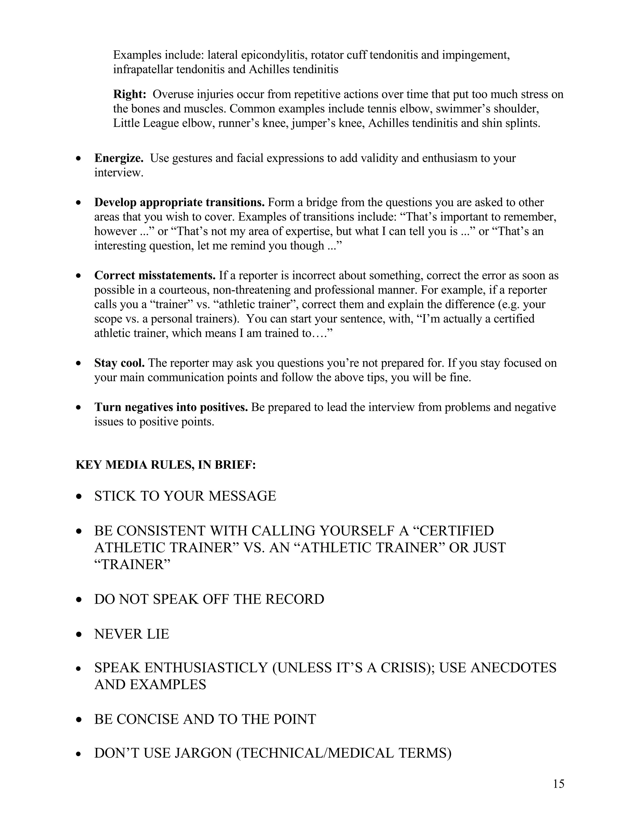 Cata Media Training Handbook