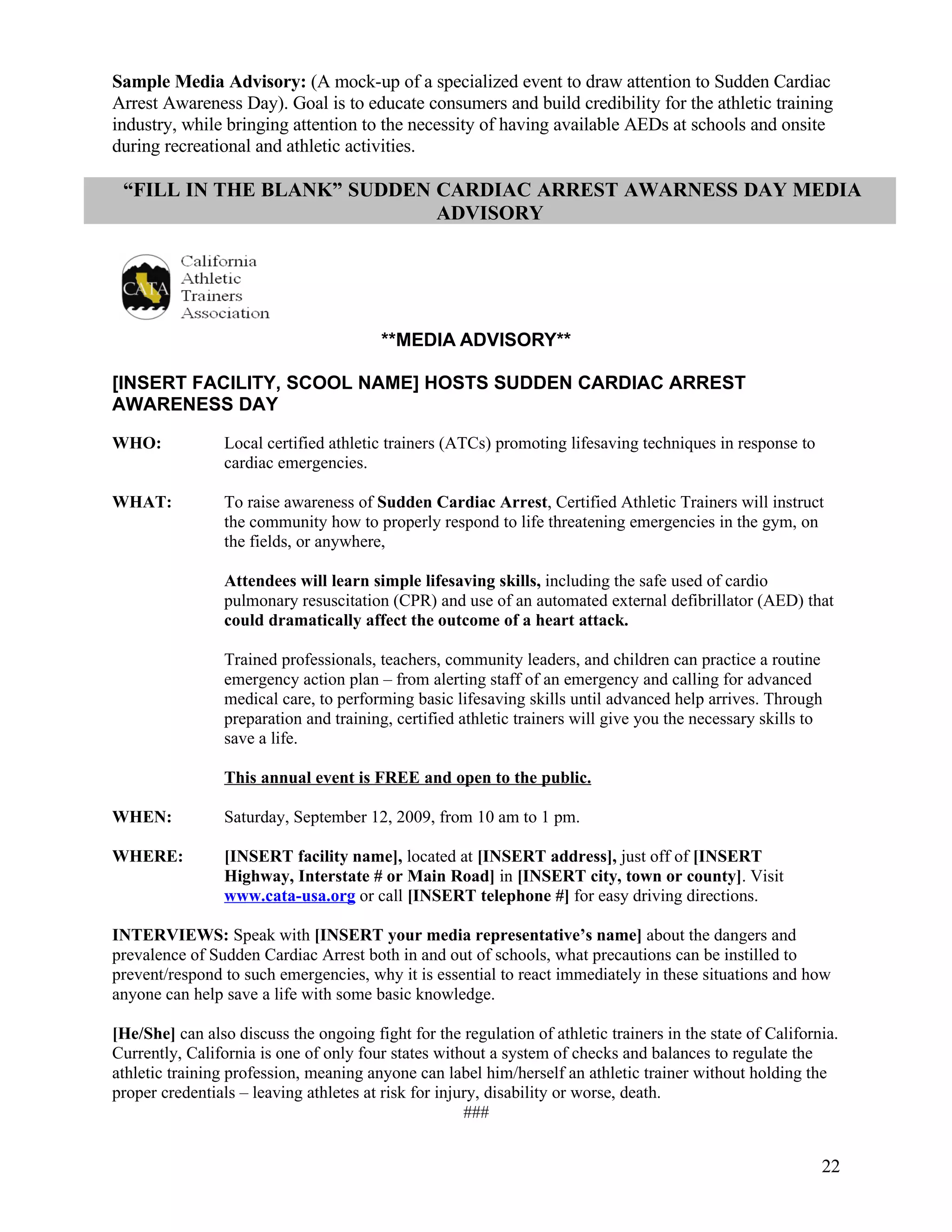 Cata Media Training Handbook