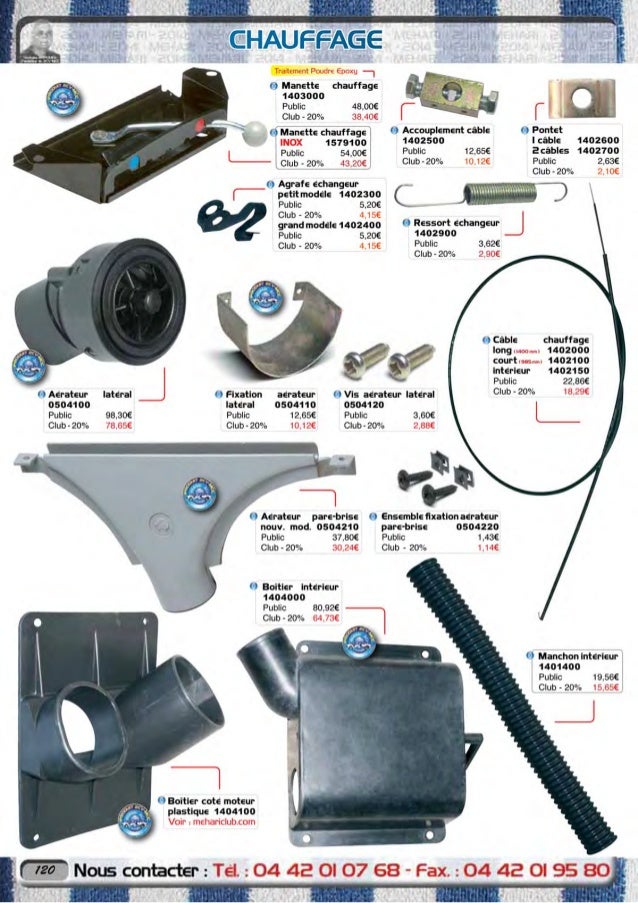 catalogue pieces de rechanges mehari citroen 2014