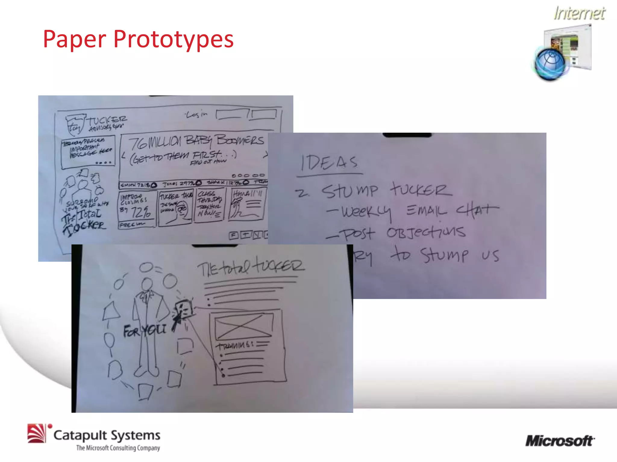 Paper Prototypes
 