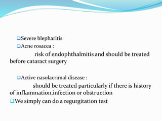 PRE-OPERATIVE EVALUATION IN CATARACT SURGERY | PDF