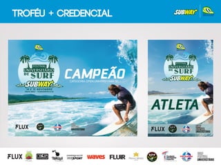 Troféu + Credencial
 