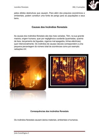 Catastrofes naturais incendios