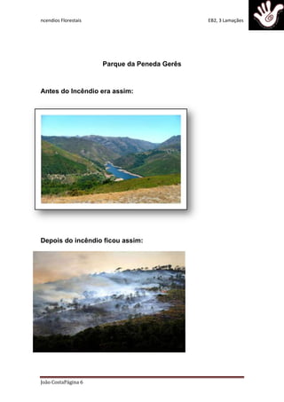 Catastrofes naturais incendios