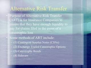 Management of Catastrophic Risks | PPT