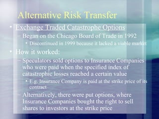 Management of Catastrophic Risks | PPT