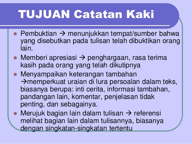 Catatan kaki Catatan kaki