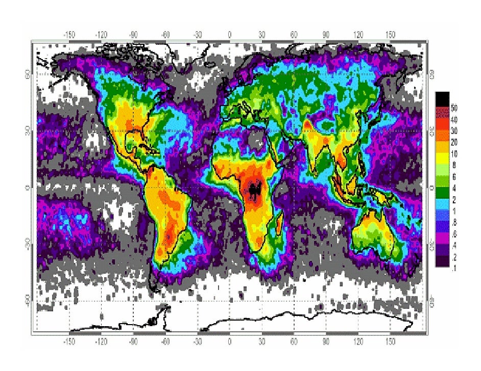 Карта ударов молнии онлайн