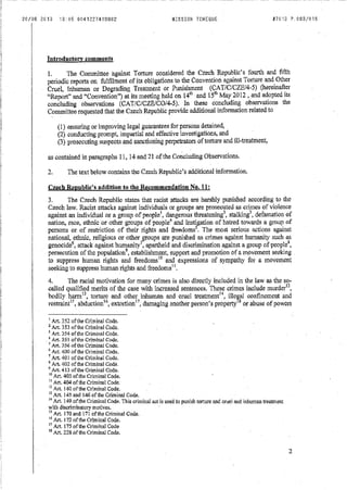 Committee against torture - Cat