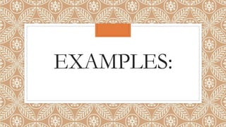 EXAMPLES:
 