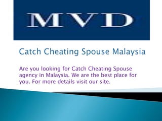 Are you looking for Catch Cheating Spouse
agency in Malaysia. We are the best place for
you. For more details visit our site.
 