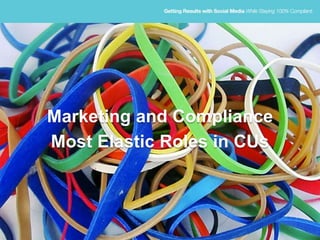 Marketing and Compliance
Most Elastic Roles in CUs
 
