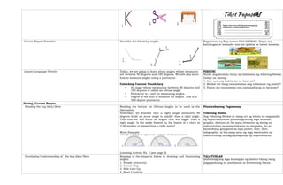 CATCH UP MATH AND FILIPINO FOR GRADE 4 MATATAG | DOCX