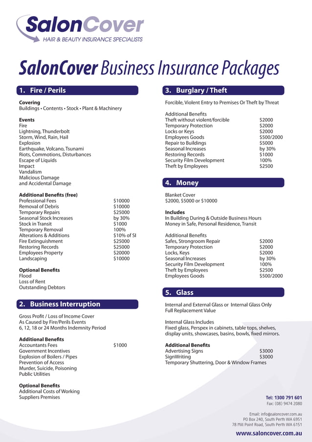SalonCover Business Insurance | PDF