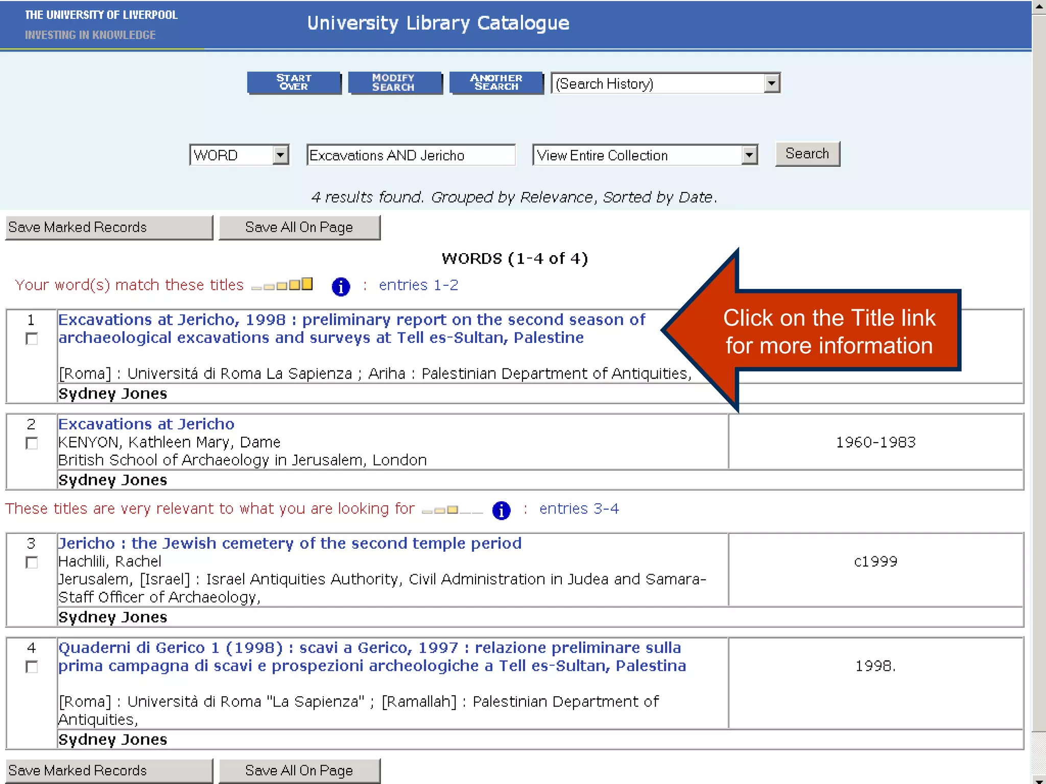 Click on the Title link for more information 