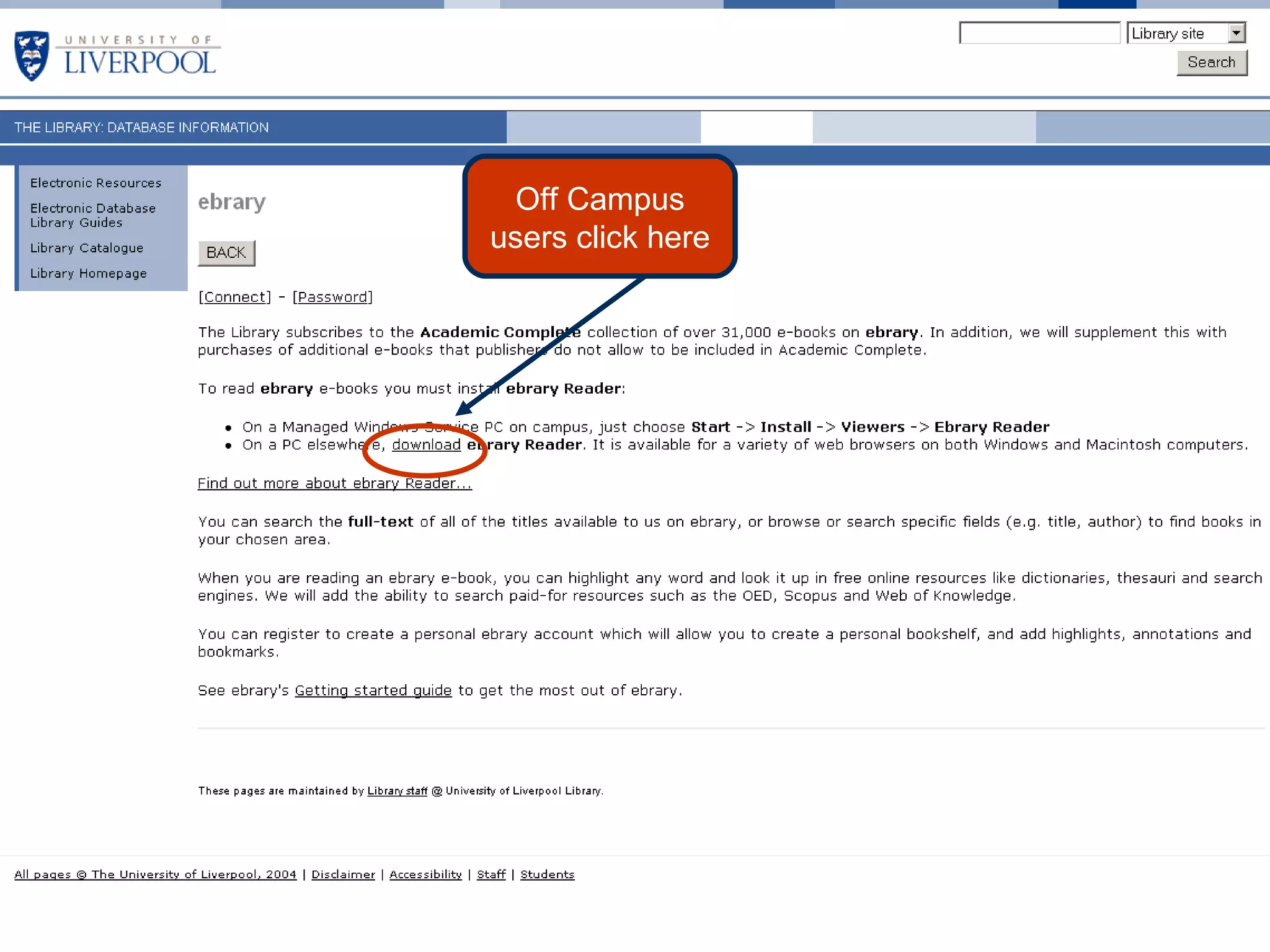 Off Campus users click here 