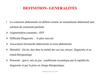 CAT devant une contusion abdominale.dr abidpdf | PDF