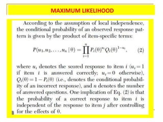 MAXIMUM LIKELIHOOD
 