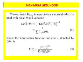 MAXIMUM LIKELIHOOD
 
