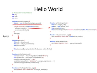 Hello World
App.js