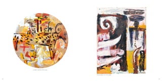 Fin de récolte, 76 x 57cm, papier
1312
Le départ, diamètre 39cm, peau
 