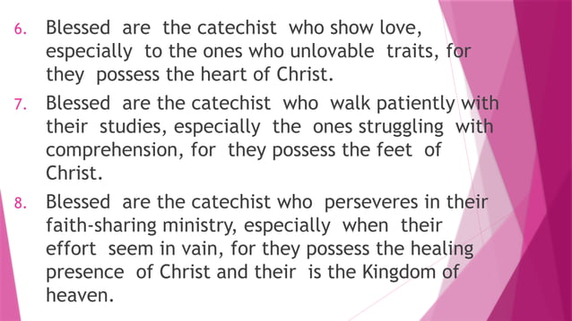 Presentation For Catechist Orientation Seminar Pptx