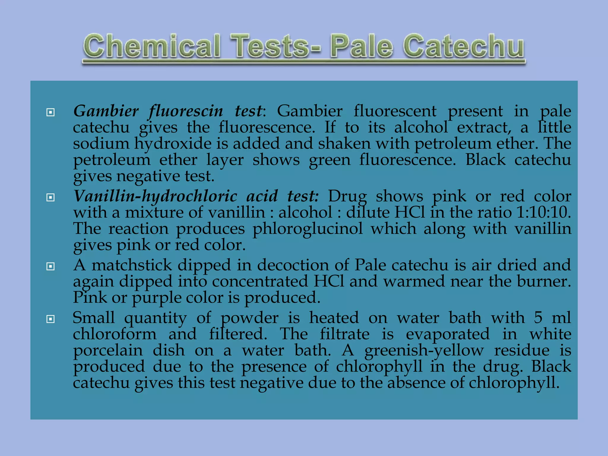 CATECHU- BLACK AND PALE | PPTX