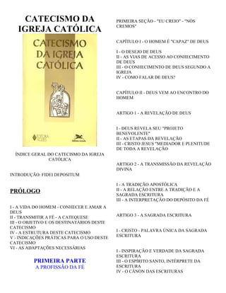 Calaméo - Catecismo Da Igreja Católica - Parte I