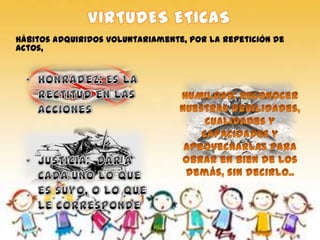hábitos adquiridos voluntariamente, por la repetición de
actos,