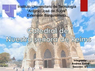 Instituto Universitario de Tecnología
“Antonio José de Sucre”
Extensión Barquisimeto
Integrante:
Andrea Ibarra
Sección: S1
 