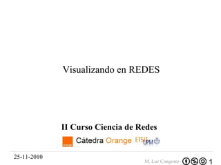 1M. Luz Congosto
II Curso Ciencia de Redes
25-11-2010
Visualizando en REDES
 