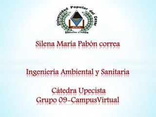 Silena María Pabón correa 
Ingeniería Ambiental y Sanitaria 
Cátedra Upecista 
Grupo 09-CampusVirtual 
 