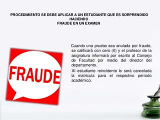 Catedra upesista reglamento estudiantil