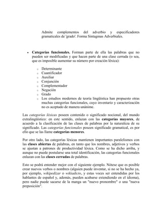 Categoría gramatical