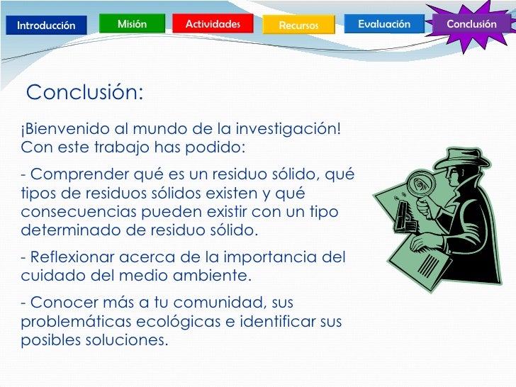 webquest secundaria: cuidado del medio ambiente