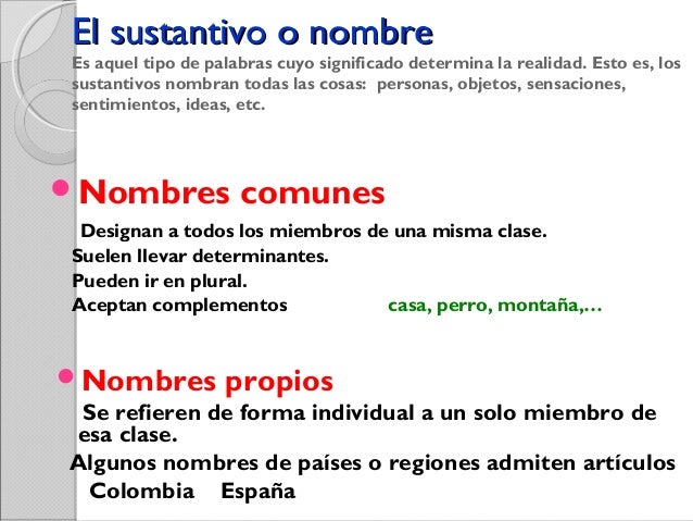 Categoria gramaticales