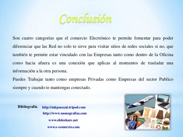 Categorias del comercio electronico